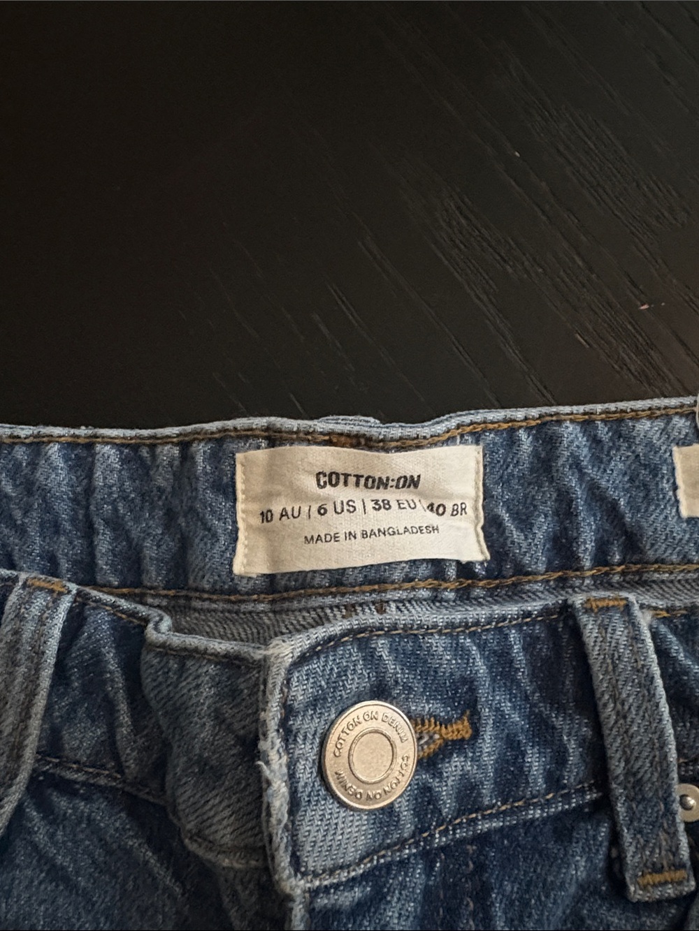 Cotton On Vintage Blue High-Rise Denim Jorts - Picture 2 of 4